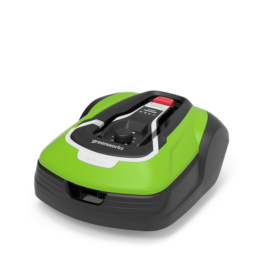 Greenworks Optimow 10 Rasenmäherroboter für Rasenflächen bis 1000 m2 mit 35 % Gefälle, extrem leise,