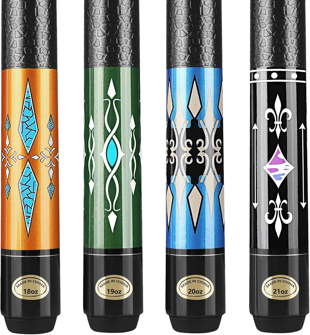 Billard Queue 18 19 20 21 oz, 58" Pool Queue Sticks 13mm Spitzen für Professionelle Billardspieler,