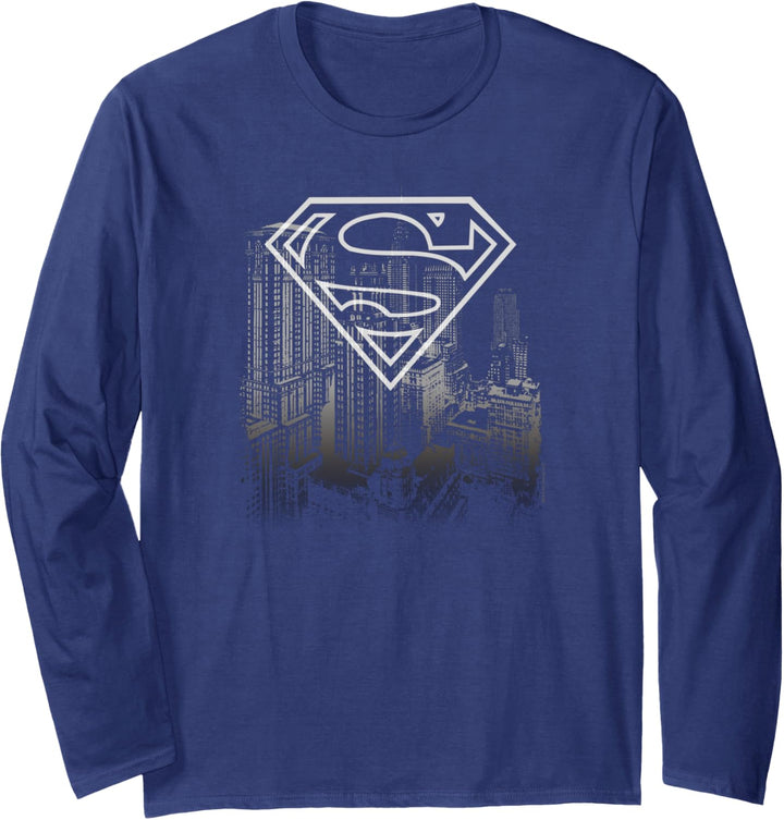 Superman Skyline Langarmshirt