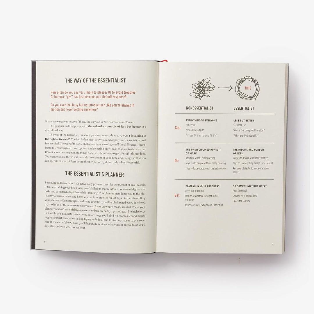 The Essentialism Planner: A 90-Day Guide to Accomplishing More by Doing Less, Gebundenes Buch