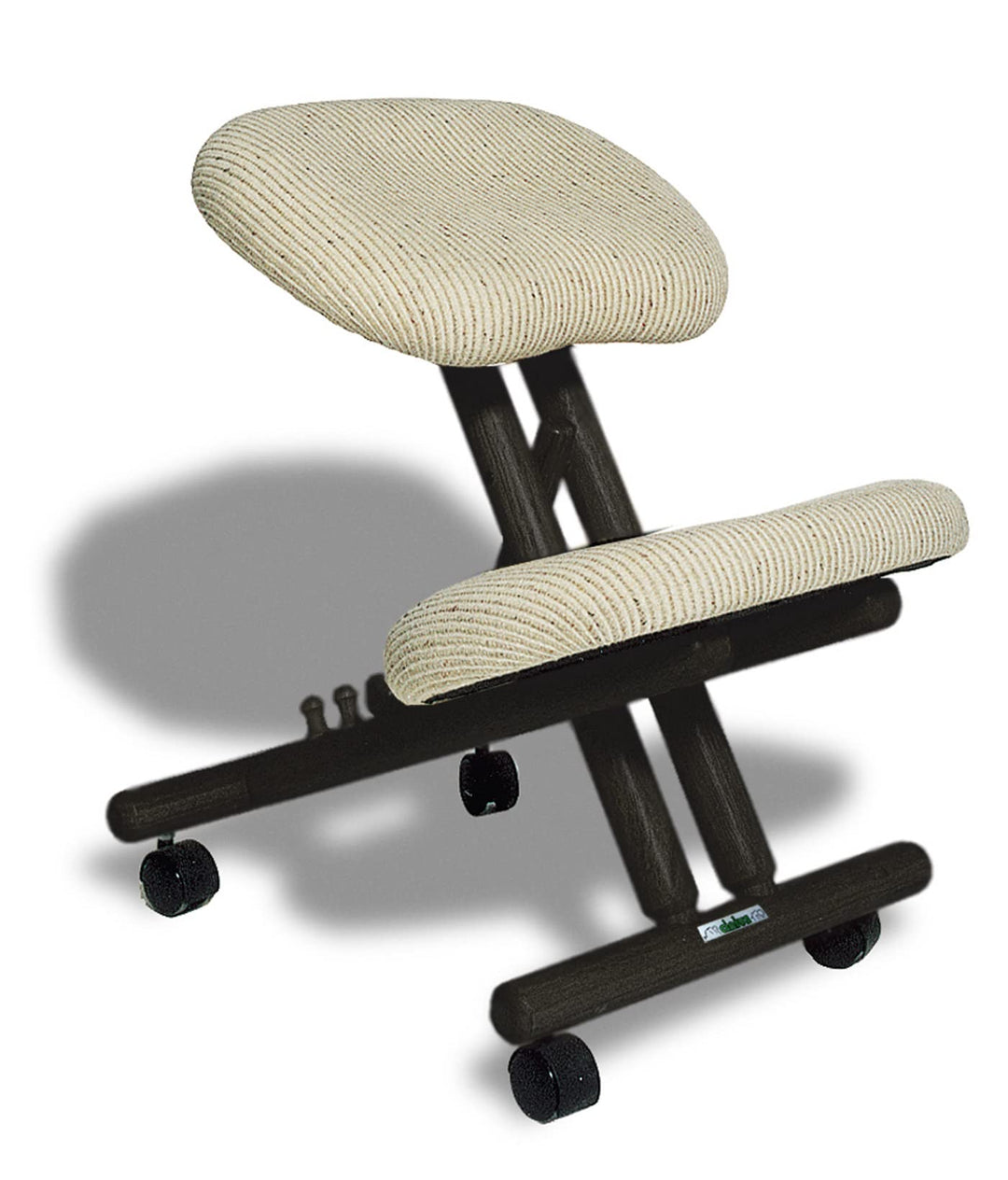 cinius Ergonomischer Stuhl Orthopädischer Kniestuhl Computerstuhl Kniehocker Stoff Schwarz/Natural F