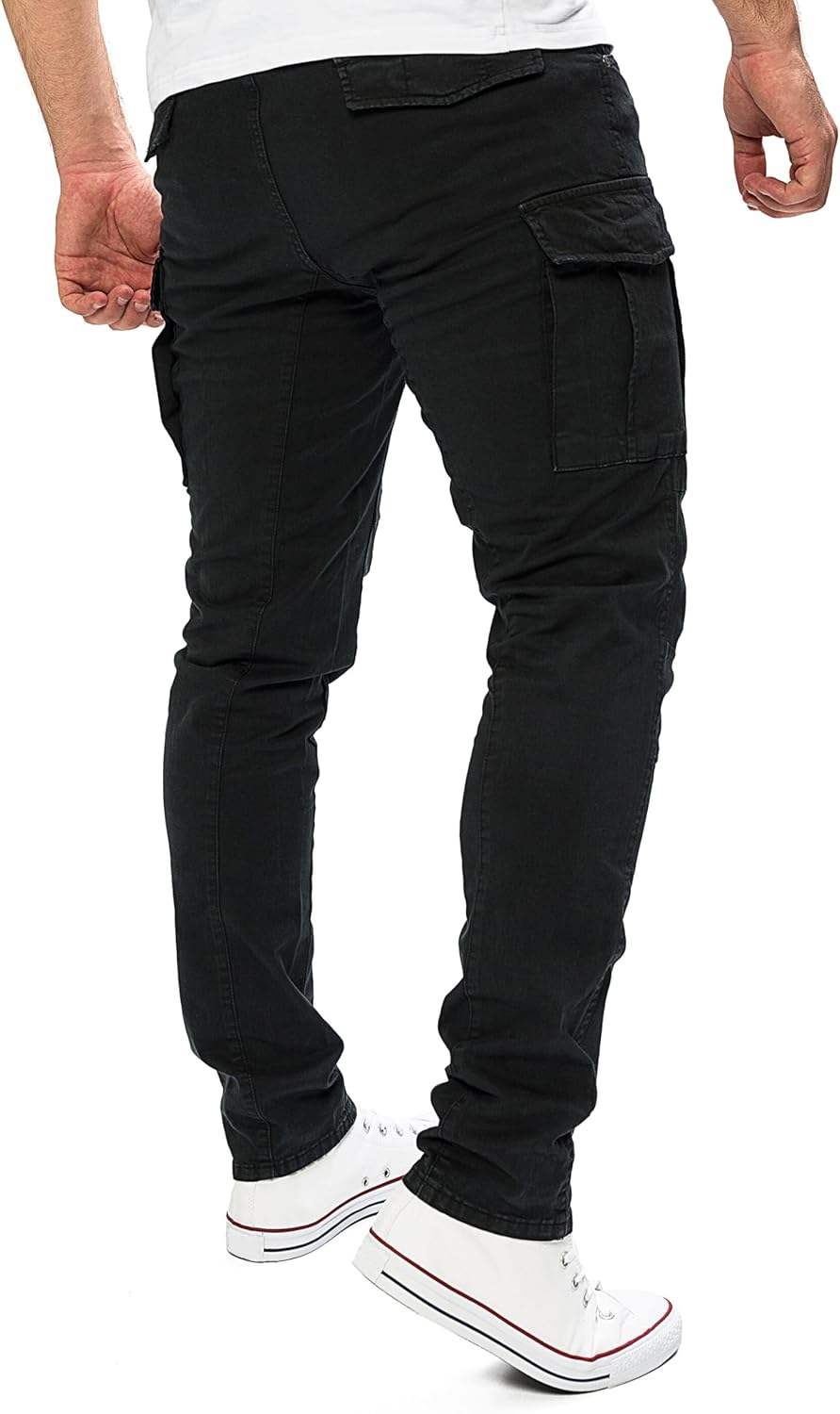 Yazubi Jayden - Herren Cargo Hose - Baumwoll Cargo Jeans 29W / 30L Schwarz (Black 4008), 29W / 30L S