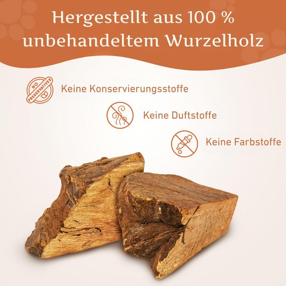 Wildfang® 3 Kauwurzel Hund (Grösse S) – Natürliches Kauholz aus Baumheide – Langlebiges & splitterfr