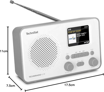 TechniSat TECHNIRADIO 6 IR – portables Internetradio (DAB+, UKW, WLAN, Bluetooth, Farbdisplay, Wecke