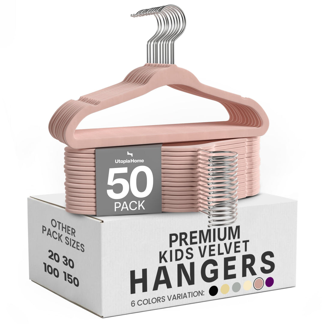 Utopia Home Kids Kleiderbügel Velvet (50 Pack) - 11 Inch Durable Baby Kleiderbügel für Closet - Perf