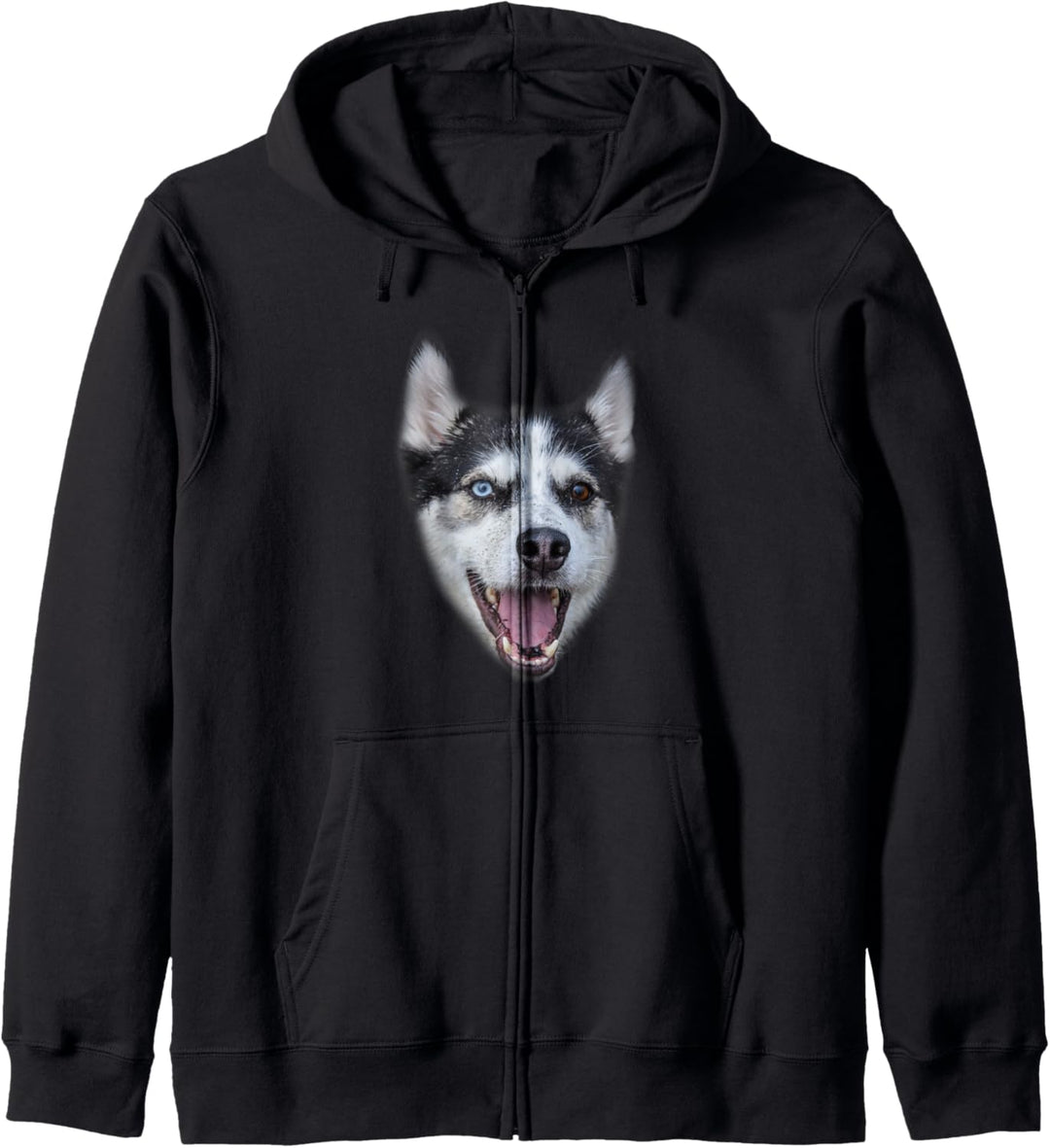 Sibirischer Husky Gesicht Kapuzenjacke