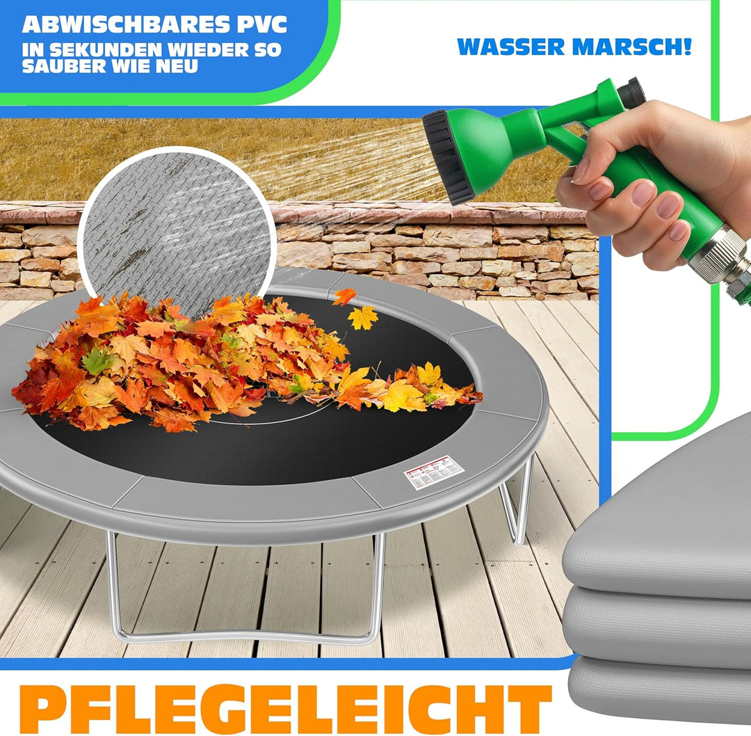 KESSER® - Trampolin Randabdeckung Ø 244, 305, 366, 426 cm, 30cm breit 100% UV-beständig reissfest Fe