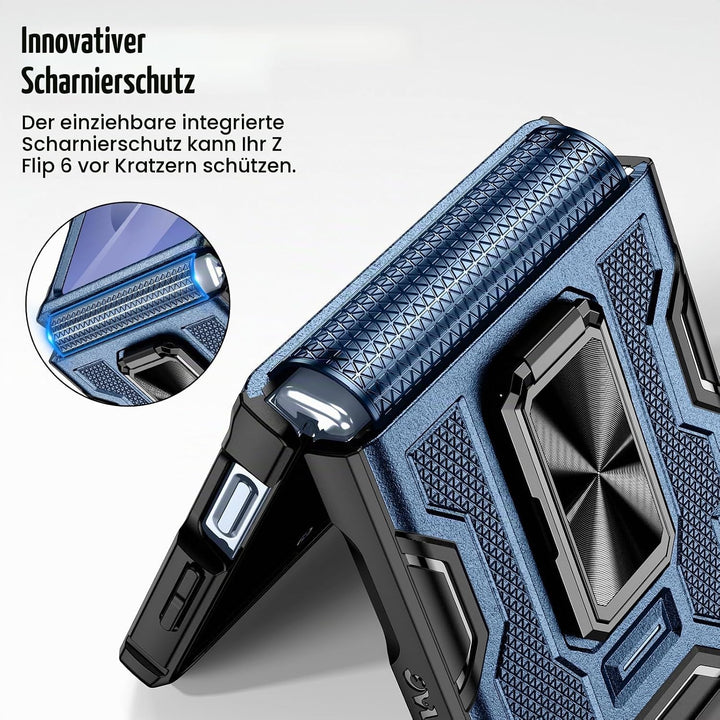 Doeshine Samsung Galaxy Z Flip 6/7 FE Hülle [Not für Flip 7] mit Ständer &amp; Kameraschutz, Ganzkörper