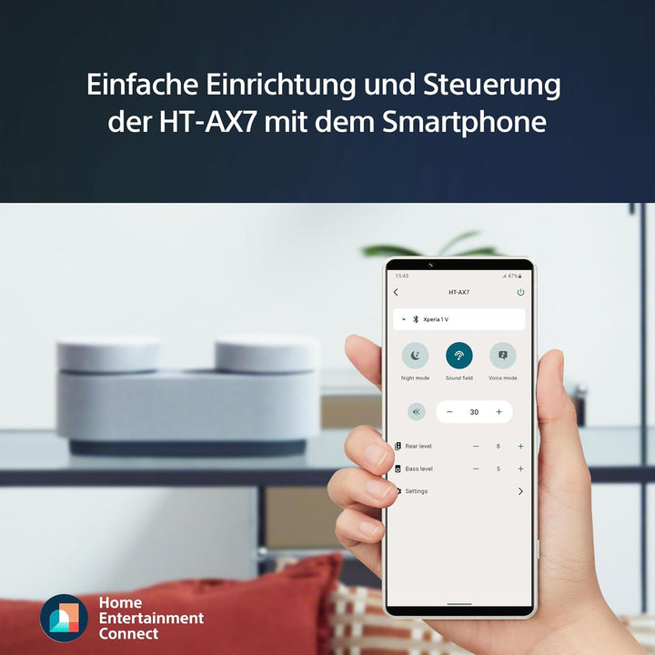 Sony HT-AX7 tragbares Heimkinosystem - Kinosound überall mit 360° Raumklang - Bis zu 30 Stunden Akku
