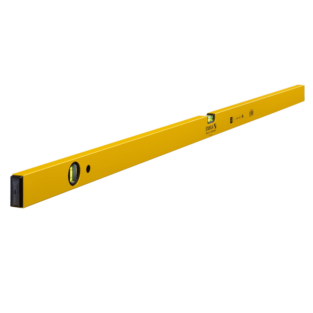 STABILA Wasserwaage Type 70, 150 cm, leichtes Alu-Profil, 1 Horizontal-Libelle, 1 Vertikal-Libelle,