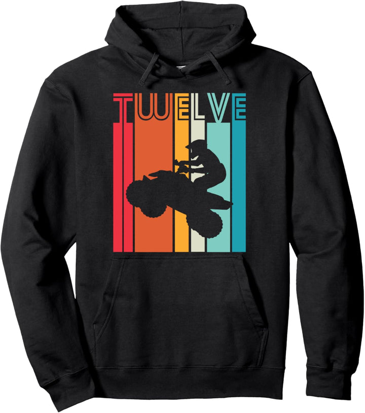 12. Geburtstag Retro Quad Fahrer ATV 4x4 Junge Geschenk Pullover Hoodie