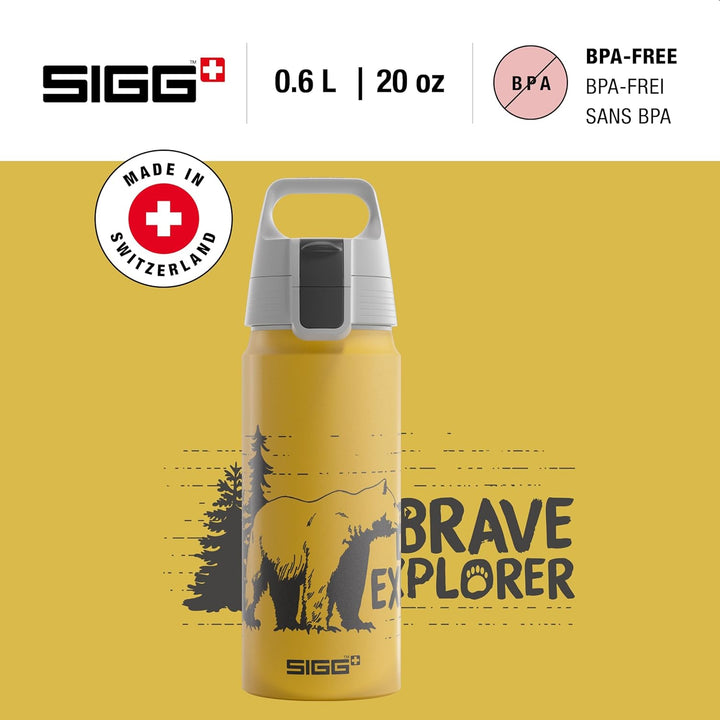 SIGG - Alu Trinkflasche Kinder - WMB ONE - Klimaneutral Zertifiziert - Für Kohlensäurehaltige Geträn
