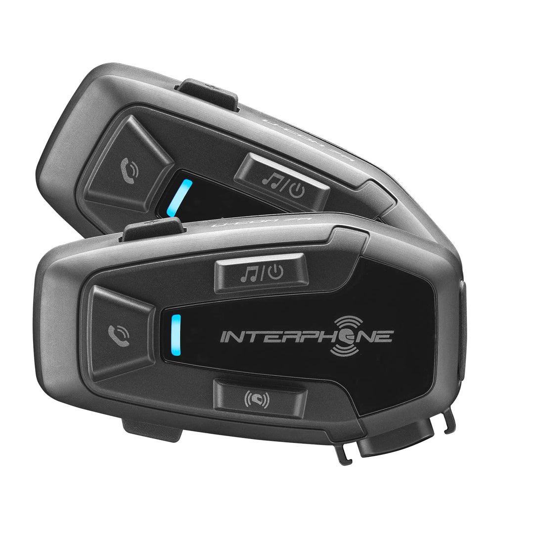 INTERPHONE UCOM7R - Doppelt - Abnehmbare Bluetooth 5.2-Motorrad-Gegensprechanlage und integrierter A