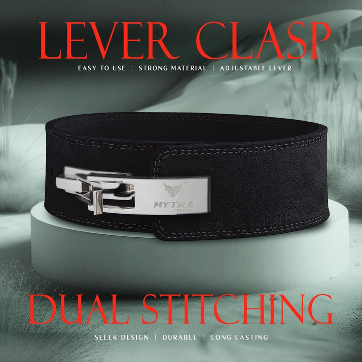 Mytra Fusion gewichthebergürtel 100% Echtes Leder Weightlifting Belt weisse Schnalle, Lifting Belt f
