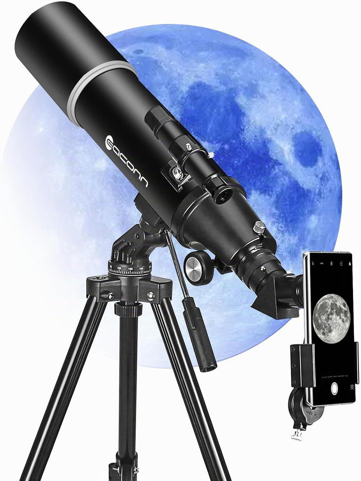 Teleskope für Erwachsene Astronomie, 80mm Aperture 600mm Refraktor Teleskop für Kinder, Anfänger, BA
