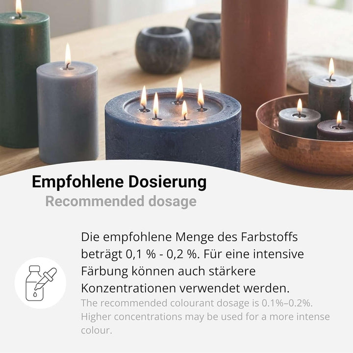 DistrEbution.com 1 kg Kerzenfarbe, Wachsfarbe zum Durchfärben, Kerzen einfärben, Made in Germany (Sc