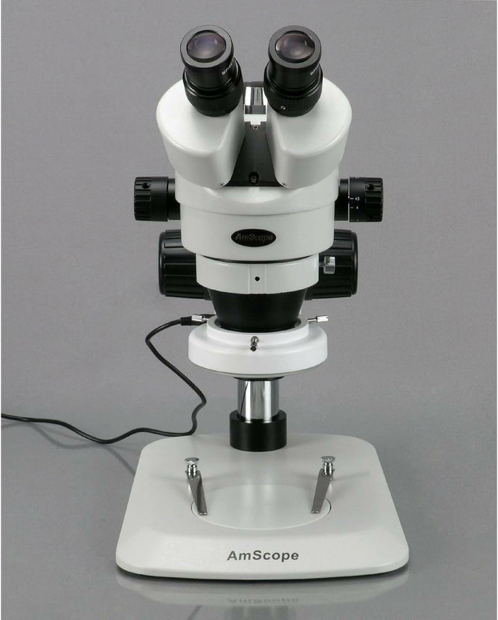 AmScope SM-1BN-64S Inspektion Sezierständer Zoom Stereomikroskop mit 64-LED-Licht, 7X-45X, Weiss