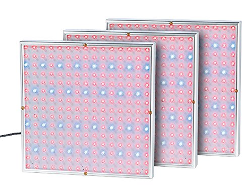Lunartec Profi LED-Pflanzen-Wachstums-leuchtpanels, 225 LEDs, 3er-Set
