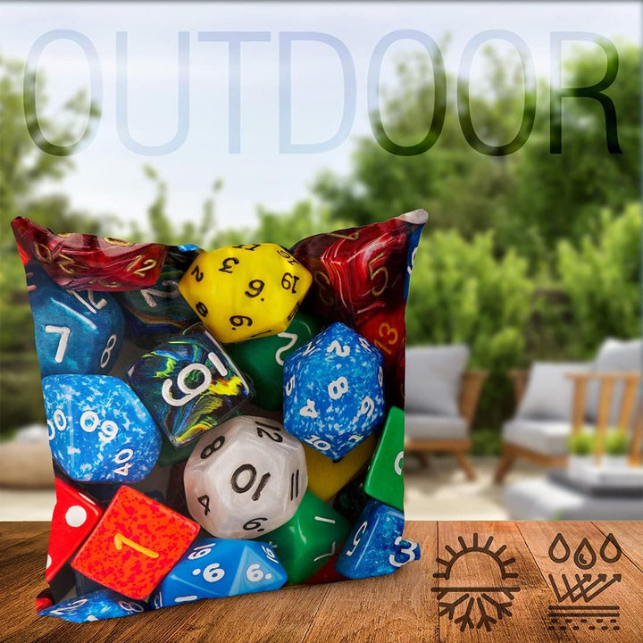 VOID Würfel Spielwürfel Glücksspiel Kissenbezug 80x80 Kissenhülle Kissen Sofakissen Dekokissen wette