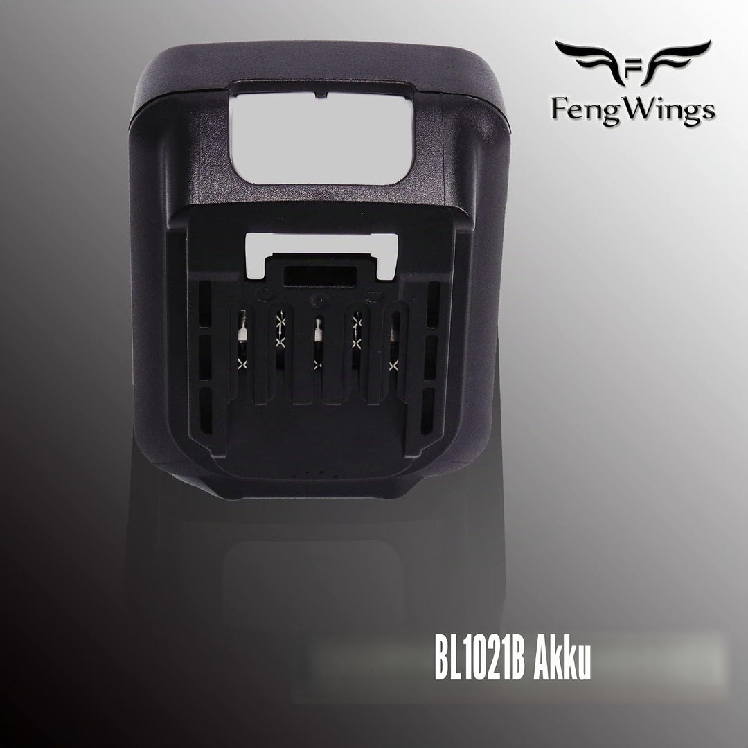 FengWings® 2 Stück BL1021B 10.8/12V 2.0Ah Akku mit DC10WD Ladegerät Kompatibel mit Makita, BL1020B E