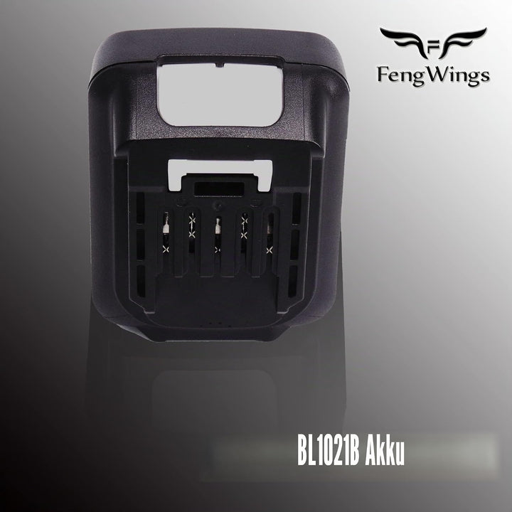 FengWings® 2 Stück BL1021B 10.8/12V 2.0Ah Akku mit DC10WD Ladegerät Kompatibel mit Makita, BL1020B E