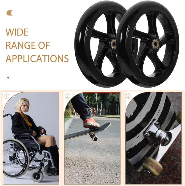 Healeved Professionelle Pu Rollerräder 6.89 Zoll 2 Stück Verschleissfeste Ersatzräder Für Skateboard