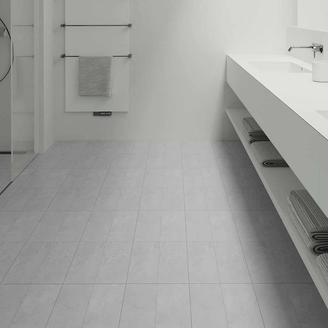 PVC Bodenbelag Selbstklebend - Vinylboden Selbstklebend | Extra Abriebfest, Wasserdicht Grau Marmor-