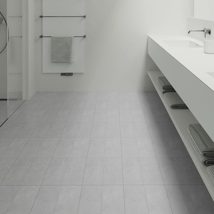 PVC Bodenbelag Selbstklebend - Vinylboden Selbstklebend | Extra Abriebfest, Wasserdicht Grau Marmor-