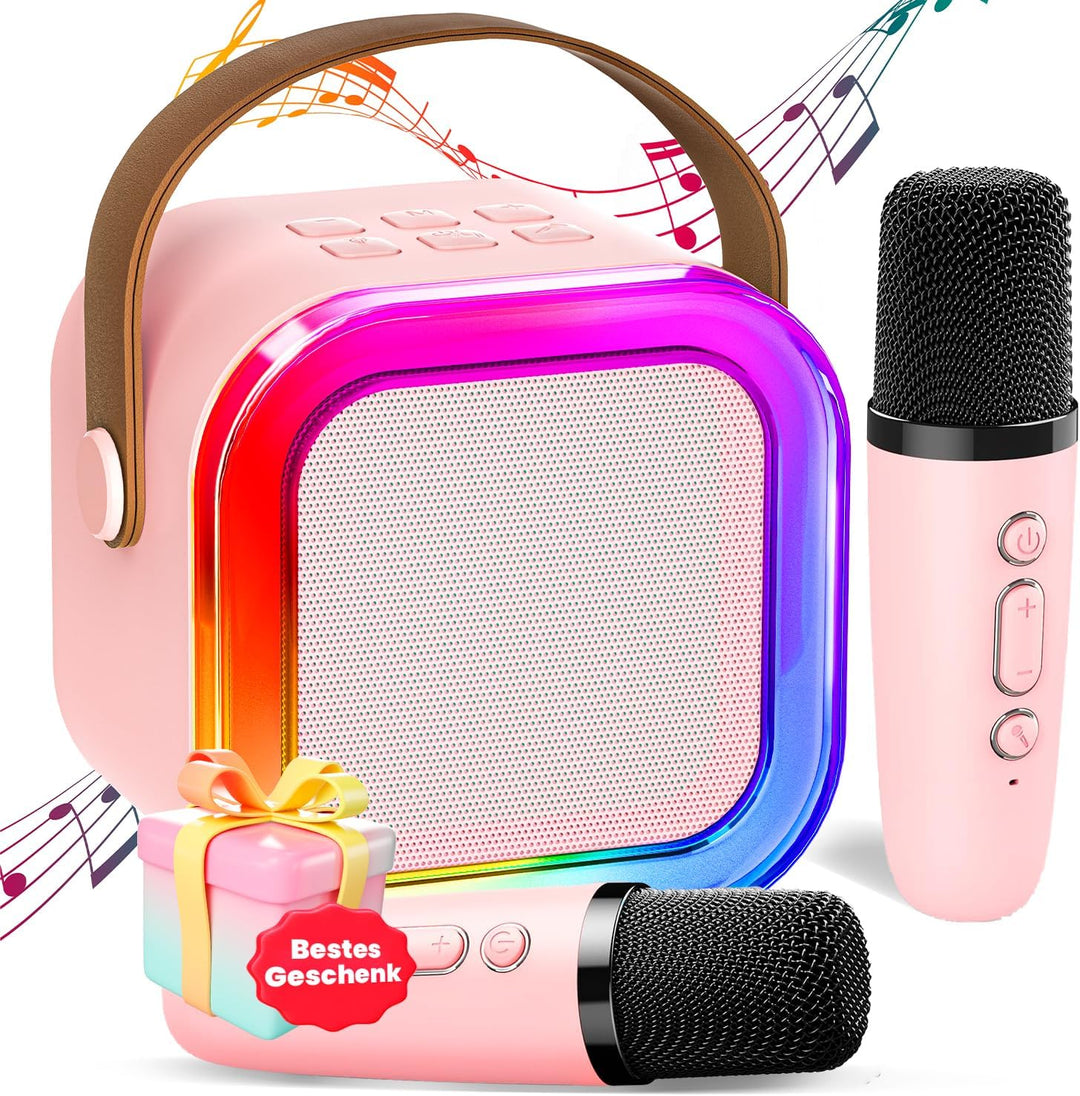 Karaoke Maschine Kinder mit 2 Karaoke Mikrofon Kinder: [Neueste] Mini Karaoke Maschine - Karaoke Anl