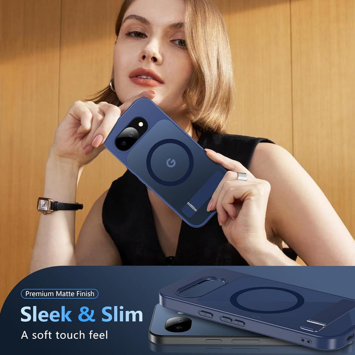 BESINPO Magnetisch für Google Pixel 10A Hülle mit Ständer & Panzer Schutz Glas,Pixel 10A Hülle,Kompa