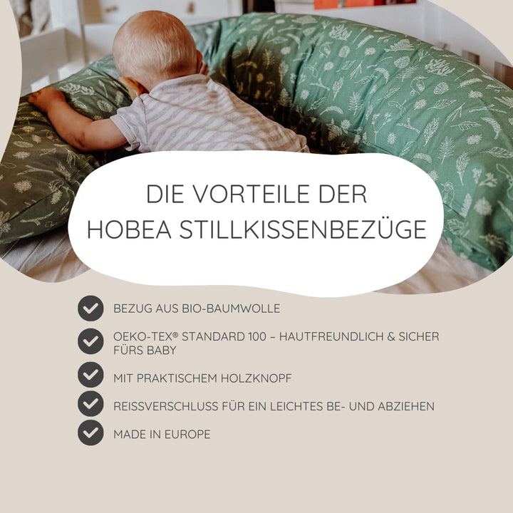 HOBEA-Germany Stillkissenbezug für Stillkissen 190cm Designs (anthrazit) Anthrazit Bezug für Stillki