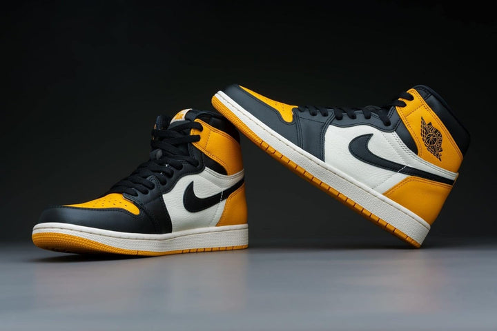 AIR JORDAN 1 Retro High OG Yellow Toe 555088-711 Size 45