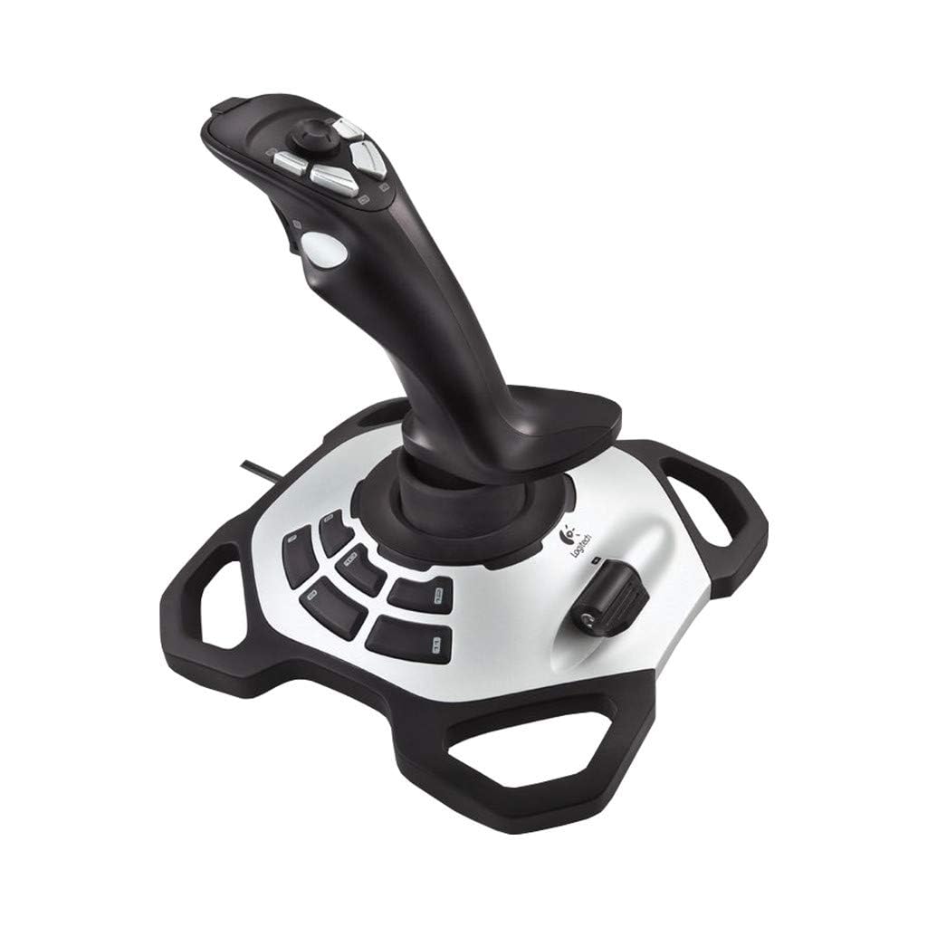 Logitech G Extreme 3D Pro Joystick, Drehknopf Rudersteuerung, 12 Programmierbare Tasten, 8-Wege Rund