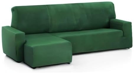 Martina Home - Sofabezug für Chaiselongue, Modell Túnez, modernes Design, Stoff, Flaschengrün, kurze