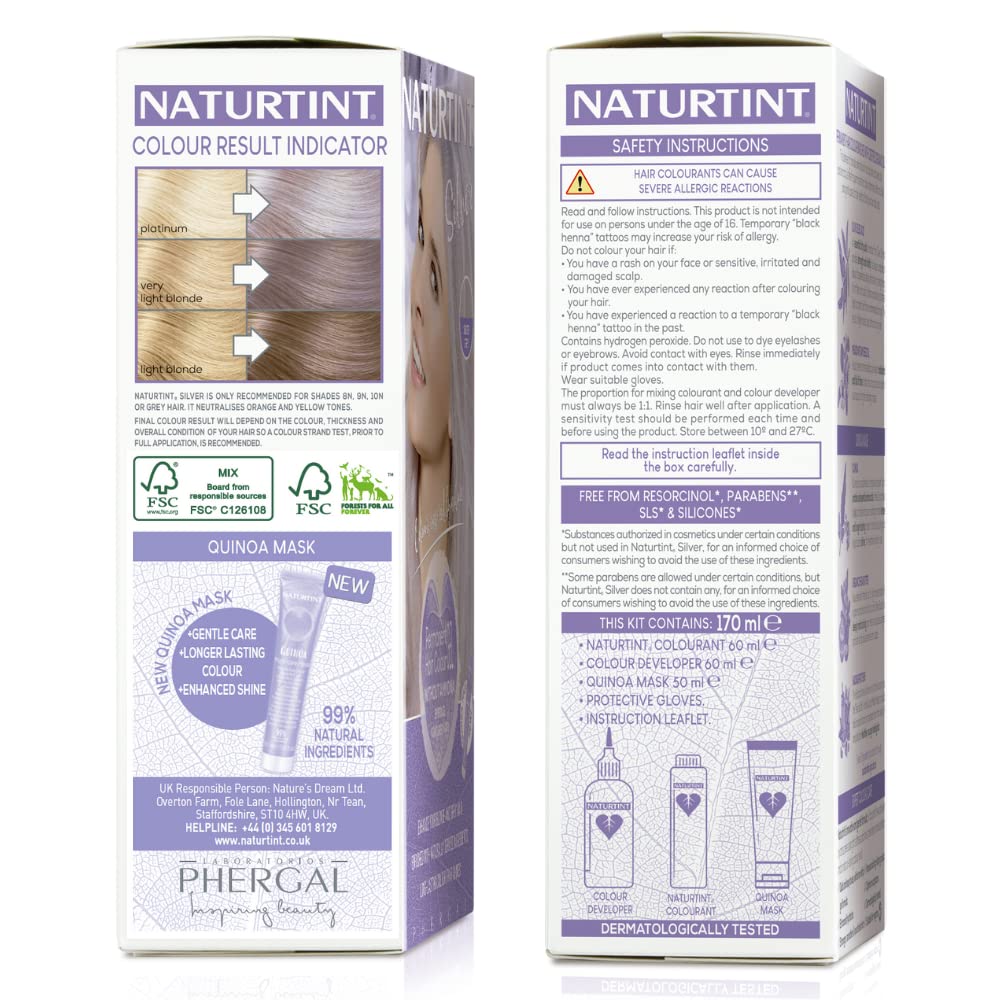 Naturtint Haarfarbe, permanent, Silber silbergrau 50 ml (1er Pack), silbergrau 50 ml (1er Pack)