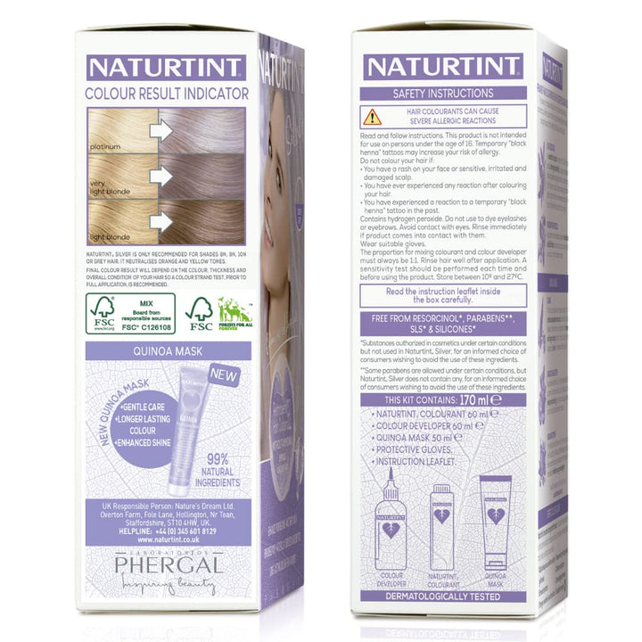 Naturtint Haarfarbe, permanent, Silber silbergrau 50 ml (1er Pack), silbergrau 50 ml (1er Pack)