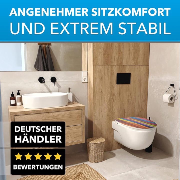 Xonic Design WC-Sitz - Premium Klo-Deckel - Toilettensitz mit Absenkautomatik - hochwertige Klobrill