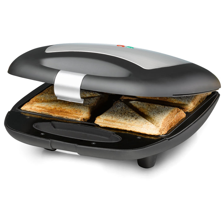 ROMMELSBACHER Sandwich Maker ST 1410 - für 4 Sandwiches, 2-Lagen Antihaftbeschichtung, schnelles Auf