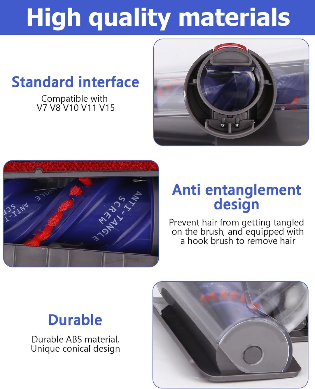 Mini Turbinendüse für Dyson V7 / V8 / V10 / V11 / V15 Staubsauger,Elektrische Matratzenbürste Kompat