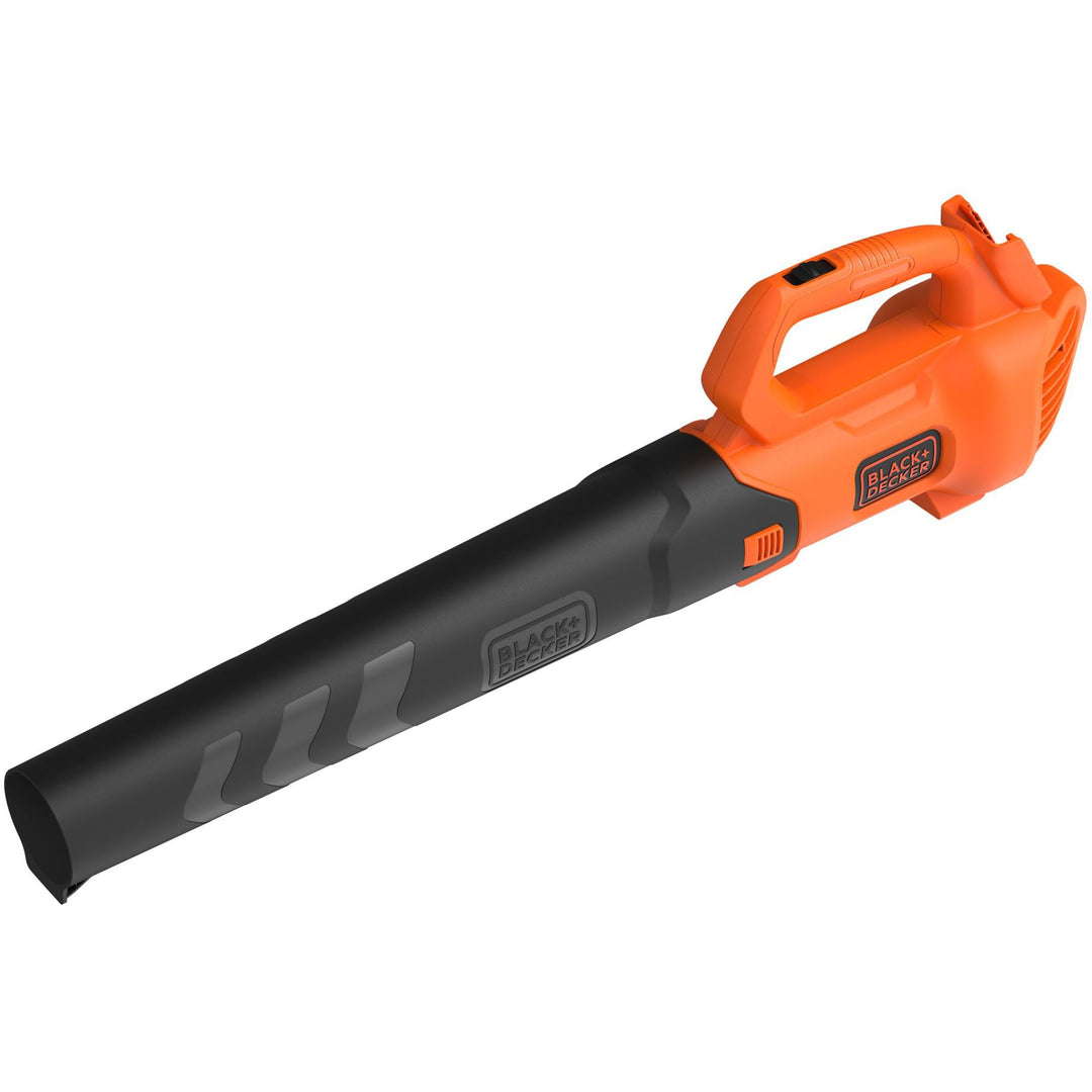 Black+Decker Axial Akku-Laubbläser BCBL200B (18V, hohe Blasgeschwindigkeit von 145 km/H, Luftvolumen