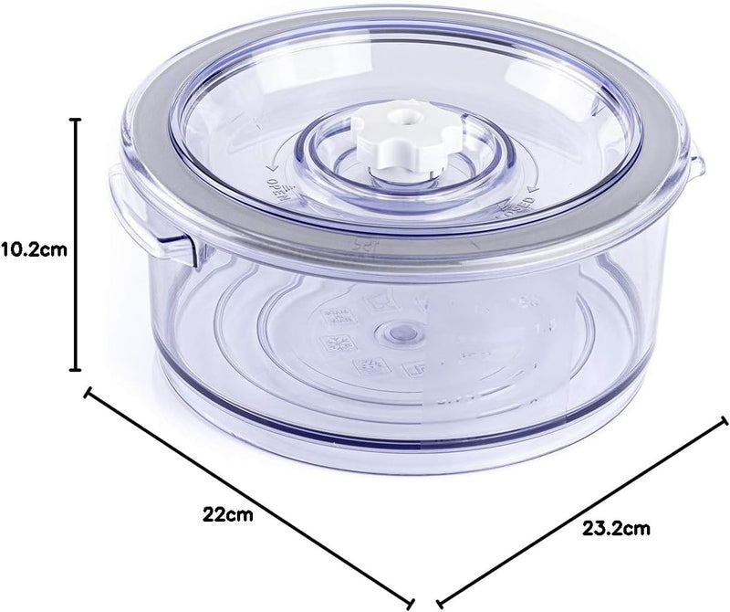 ROMMELSBACHER Vakuumierbehälter VCR 150 - rund, 1,5 Liter, für Mikrowelle, Kühl- und Gefrierschrank