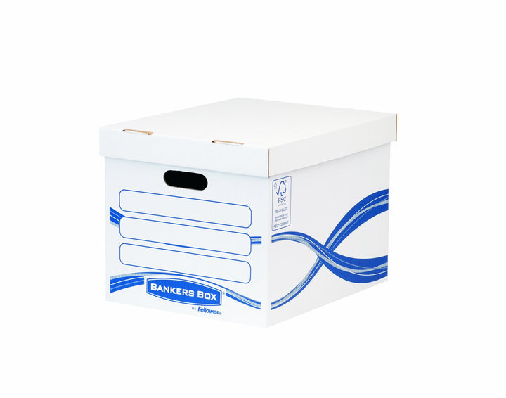 Bankers Box 4460801 Standard Archivbox, 100% recycelt, 10-er Pack, Standard Archivbox