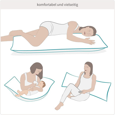 SleepCOOL Seitenschläferkissen mit Kühleffekt 40x145cm, Cool.Wave - Premium Körperkissen, Body Pillo