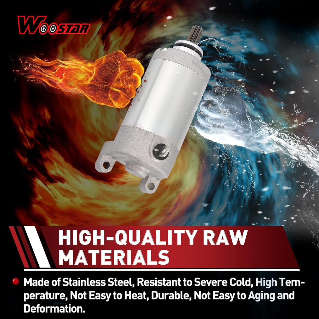 WOOSTAR 9 Zähne Elektrischer Anlasser Ersatz für YFM25R YFM250 YFM250SE RAPTOR 2008-2013 XT250 Serow