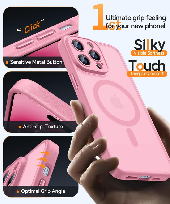CANSHN 2024 Neu für iPhone 14 Pro Max Hülle mit Kameraschutz für Magsafe (TOP Militärschutz & Magnet