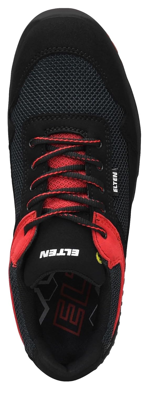 ELTEN Sicherheitsschuhe Lonny red Low ESD S1P, Damen und Herren, Textil, Stahlkappe, leicht, sportli
