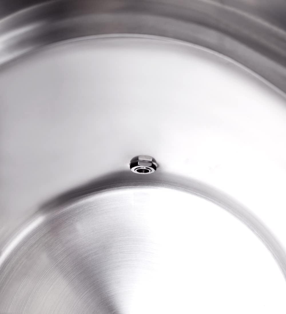 Beeketal 'BMK-50A' Milchkanne Transportkanne 50 Liter aus Edelstahl mit Ablasshahn, auslaufsicherer