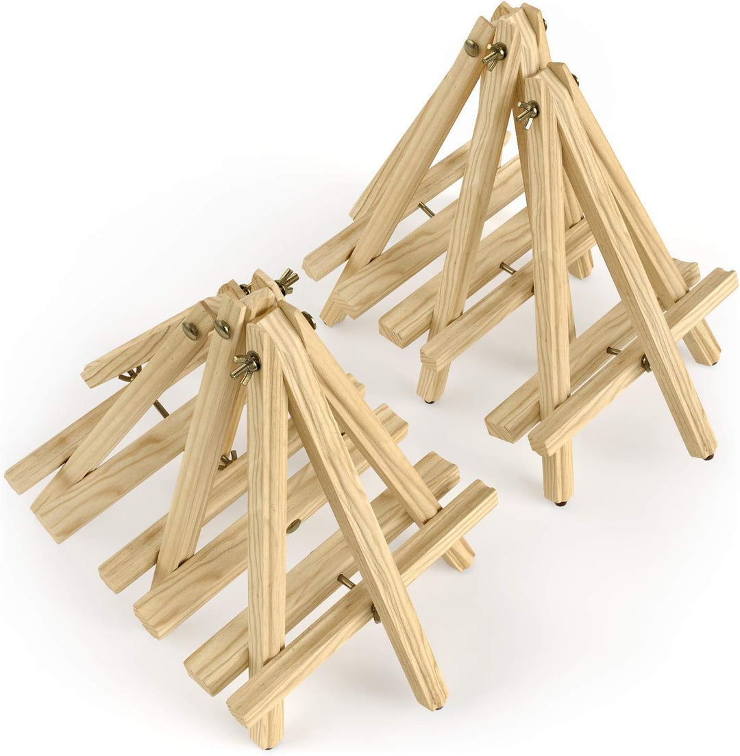 ARTEZA Tischstaffelei, 30.5cm (12 Zoll), Holzstaffelei im 6er-Pack, Kiefernholz-Finish mit rutschfes
