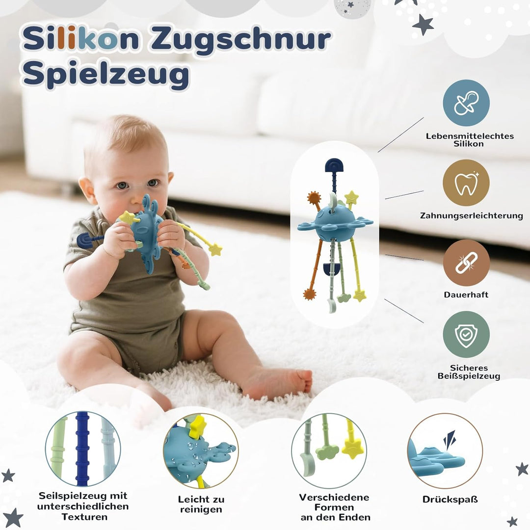Almaxi Baby Spielzeug ab 6 Monate,5 in 1 Montessori Spielzeug Baby,Motorikspielzeug mit Formensortie