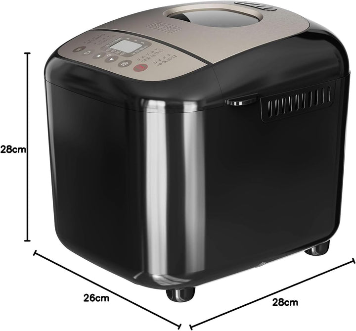 BLACK+DECKER BXBM600E – Brotbackautomat 600W | 500g, 750g & 1kg | 17 Programme für Brot, Joghurt, Ku